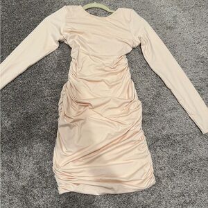 Oh Polly Blush Long Sleeve Dress